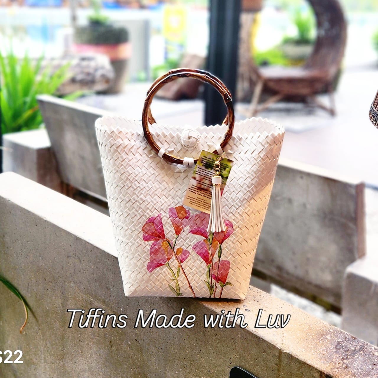 Borneo Weave Bag (Rattan Handle)